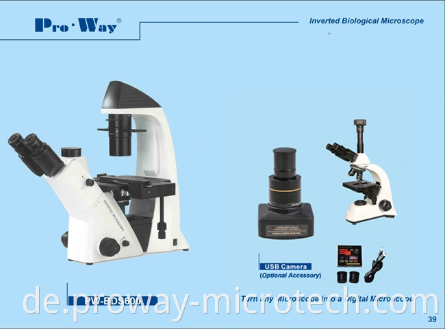 Professionell umgekehrtes biologisches Mikroskop (PW-BDS600)